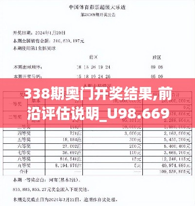 338期奥门开奖结果,前沿评估说明_U98.669-9
