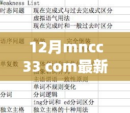 关于12月mncc33 com最新地址的探讨与详解