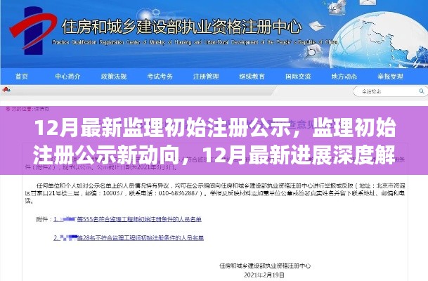 12月监理初始注册公示最新进展深度解析，新动向一览