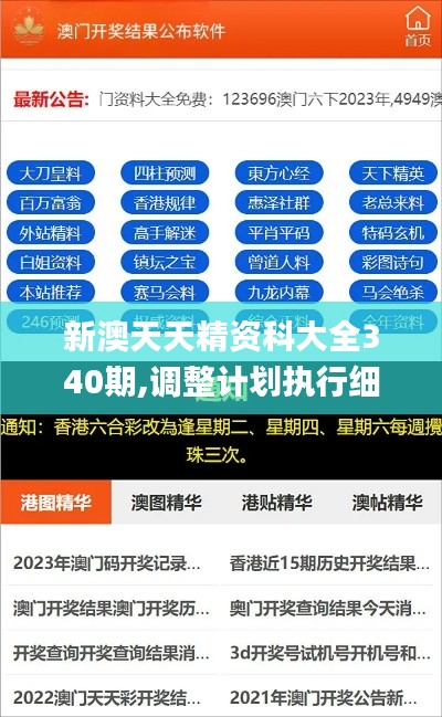 新澳天天精资科大全340期,调整计划执行细节_XP27.927-8