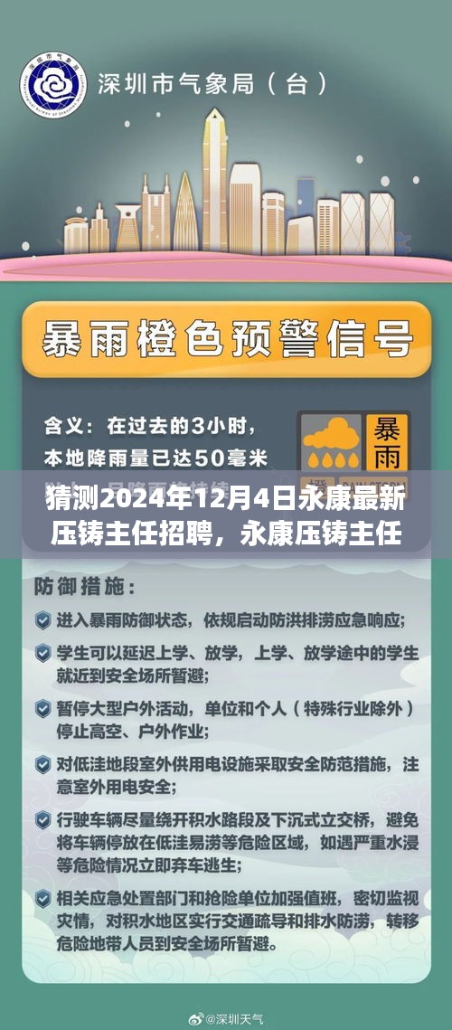 永康压铸主任招聘奇遇，2024年12月4日的求职展望