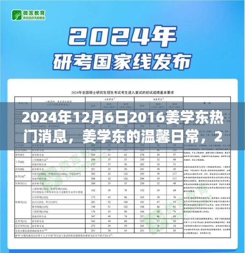 姜学东，温馨日常与奇妙时光背后的故事，热议消息回顾于2024年12月6日