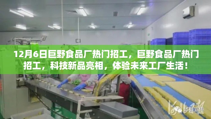 巨野食品厂热门招工，科技新品亮相，工厂生活体验日盛大启动！
