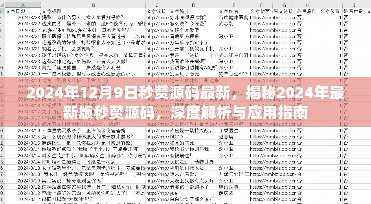 揭秘与深度解析，2024年最新版秒赞源码指南