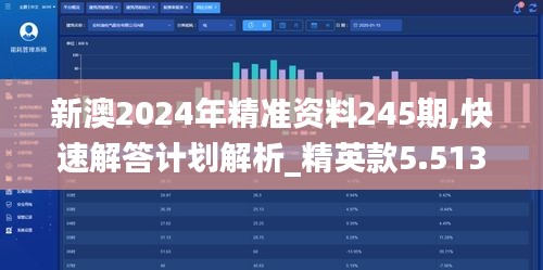新澳2024年精准资料245期,快速解答计划解析_精英款5.513