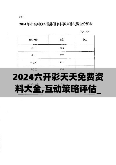 2024六开彩天天免费资料大全,互动策略评估_eShop1.183