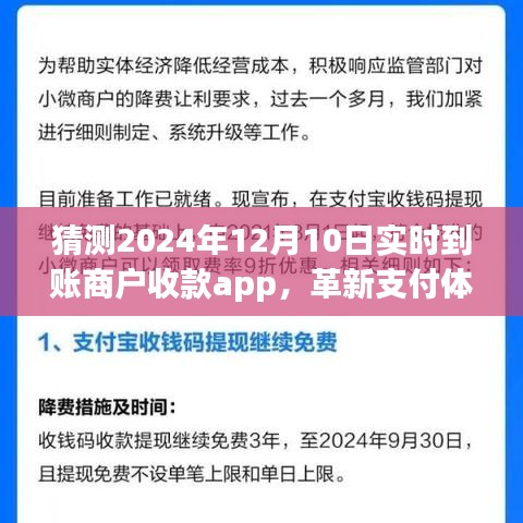 革新支付体验，极速到账商户收款app的前瞻与预测（2024年智能收款神器）