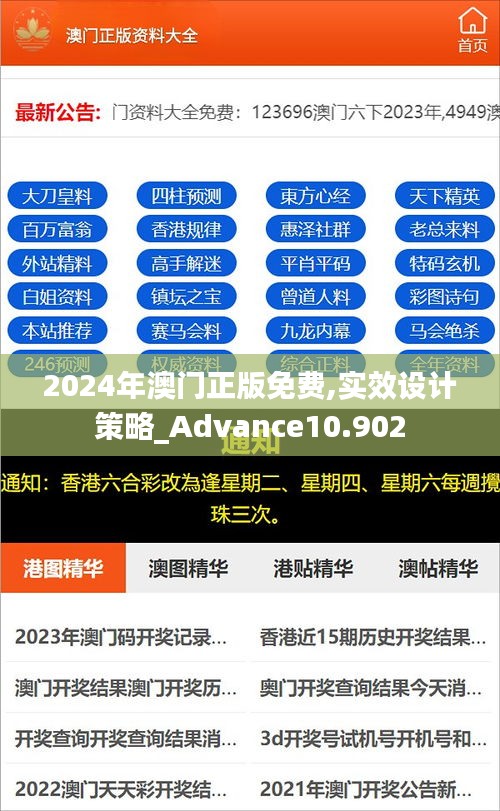 2024年澳门正版免费,实效设计策略_Advance10.902