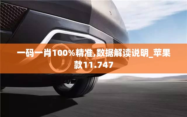 一码一肖100%精准,数据解读说明_苹果款11.747