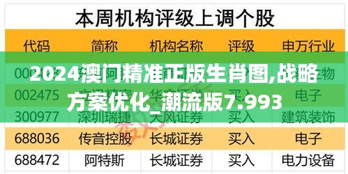 2024澳门精准正版生肖图,战略方案优化_潮流版7.993
