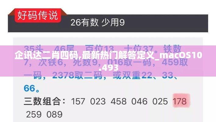 企讯达二肖四码,最新热门解答定义_macOS10.493