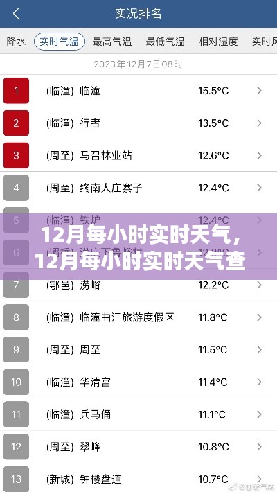 12月每小时实时天气查询指南，适用于初学者与进阶用户
