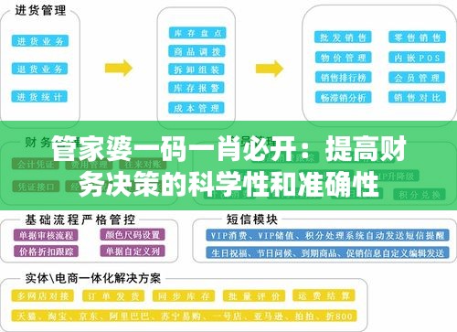 管家婆一码一肖必开：提高财务决策的科学性和准确性