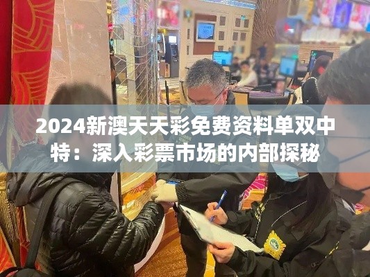 2024新澳天天彩免费资料单双中特：深入彩票市场的内部探秘