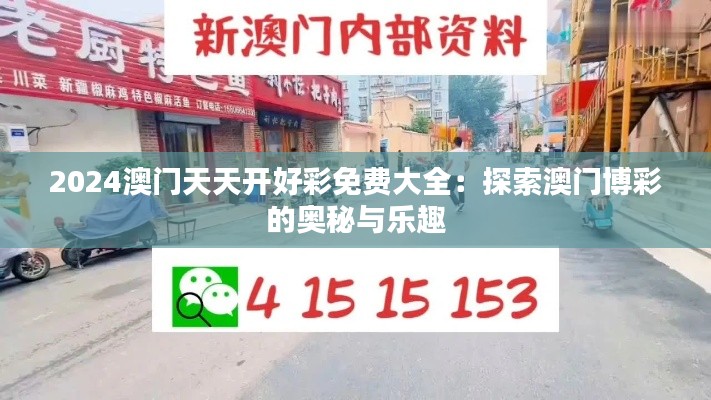 2024澳门天天开好彩免费大全：探索澳门博彩的奥秘与乐趣