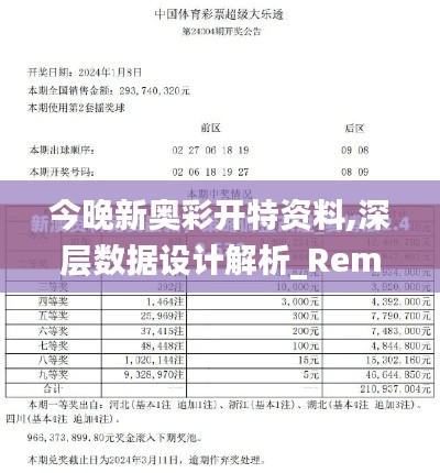 今晚新奥彩开特资料,深层数据设计解析_RemixOS7.865