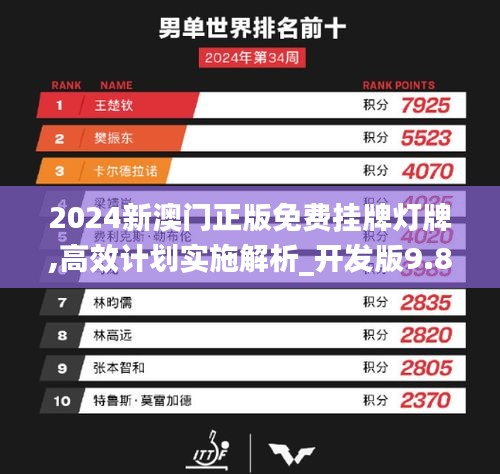2024新澳门正版免费挂牌灯牌,高效计划实施解析_开发版9.867