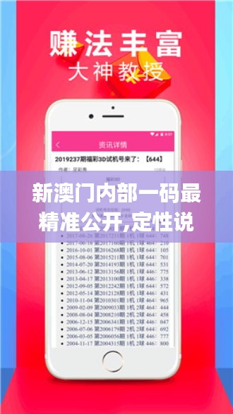 新澳门内部一码最精准公开,定性说明评估_9DM8.489