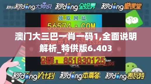 澳门大三巴一肖一码1,全面说明解析_特供版6.403