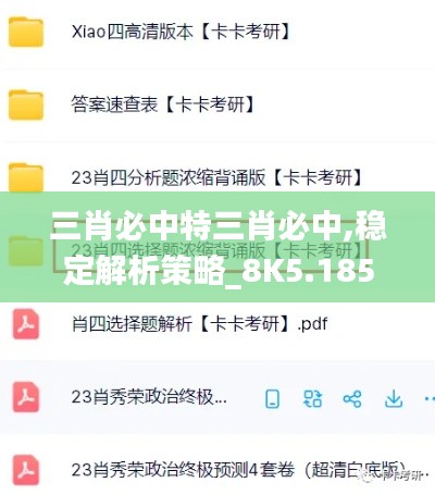 三肖必中特三肖必中,稳定解析策略_8K5.185