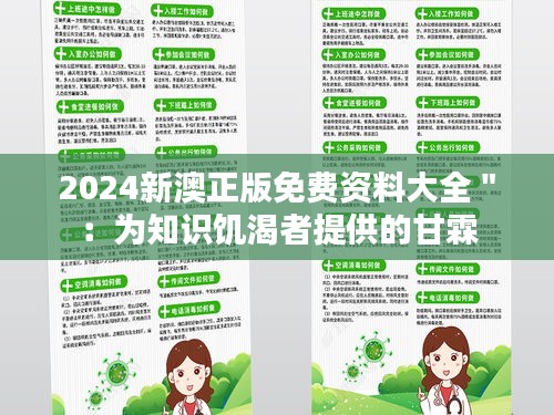 2024新澳正版免费资料大全＂：为知识饥渴者提供的甘霖