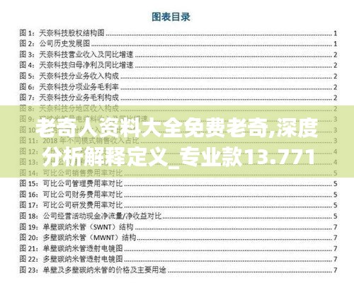 老奇人资料大全免费老奇,深度分析解释定义_专业款13.771
