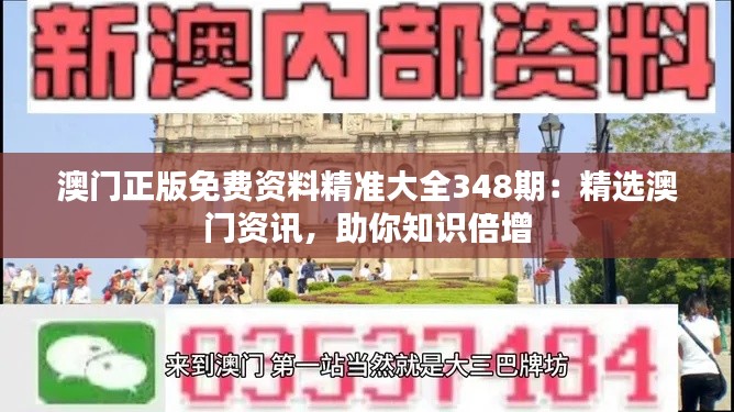 澳门正版免费资料精准大全348期：精选澳门资讯，助你知识倍增