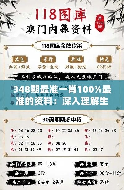 348期最准一肖100%最准的资料：深入理解生肖预测的内在逻辑