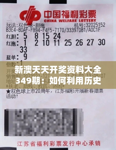 新澳天天开奖资料大全349期：如何利用历史数据提高中奖率