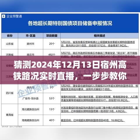 宿州高铁路况直播，如何观看并了解宿州高铁实时路况直播（预测日期，2024年12月13日）