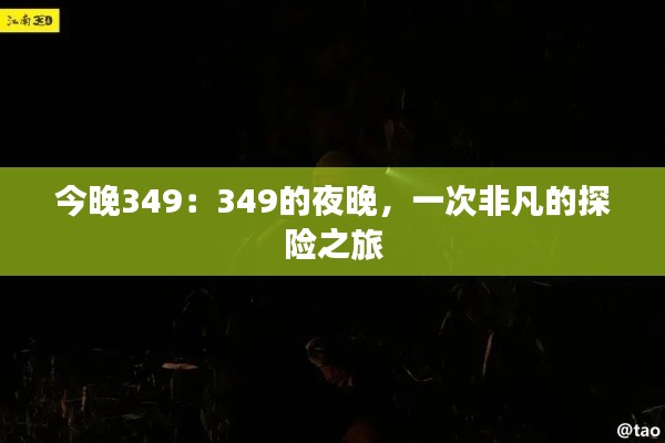 今晚349：349的夜晚，一次非凡的探险之旅