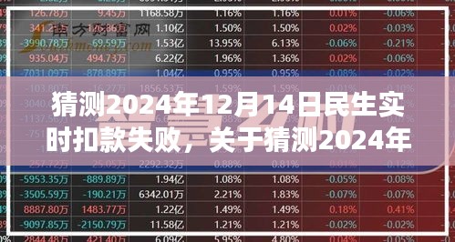 关于民生实时扣款失败的探讨，预测与解析（2024年12月14日）