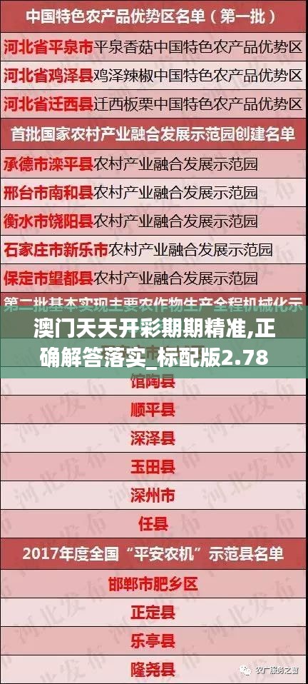 澳门天天开彩期期精准,正确解答落实_标配版2.782