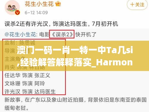澳门一码一肖一特一中Ta几si,经验解答解释落实_HarmonyOS9.646