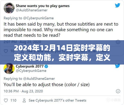 实时字幕定义、功能演变与影响，以观察点2024年12月14日分析