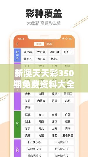 新澳天天彩350期免费资料大全查询＂：一站式服务，助你赢得彩市先机