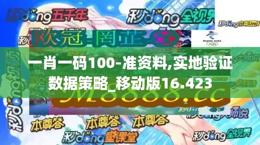 一肖一码100-准资料,实地验证数据策略_移动版16.423