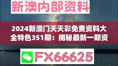 2024新澳门天天彩免费资料大全特色351期：揭秘最新一期资料背后的策略与技巧