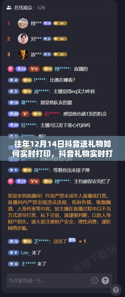 揭秘往年12月14日抖音礼物实时打印攻略，操作技巧与独特体验分享！