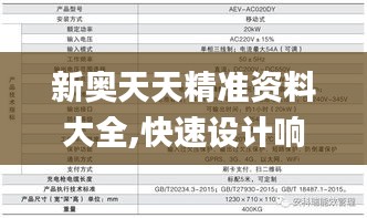 新奥天天精准资料大全,快速设计响应计划_S13.715