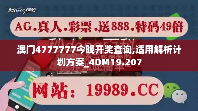 澳门4777777今晚开奖查询,适用解析计划方案_4DM19.207