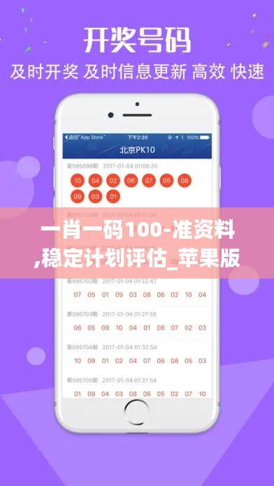 一肖一码100-准资料,稳定计划评估_苹果版2.849