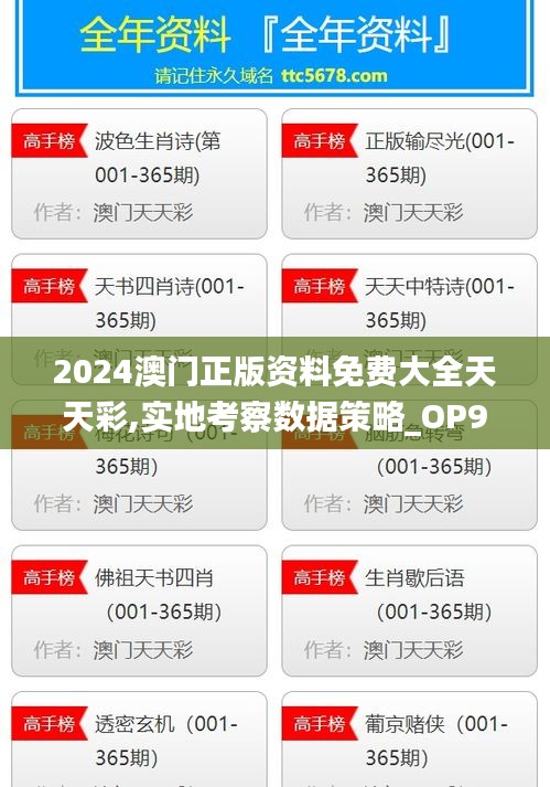 2024澳门正版资料免费大全天天彩,实地考察数据策略_OP9.457