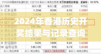 2024年香港历史开奖结果与记录查询,诠释分析定义_5DM8.611