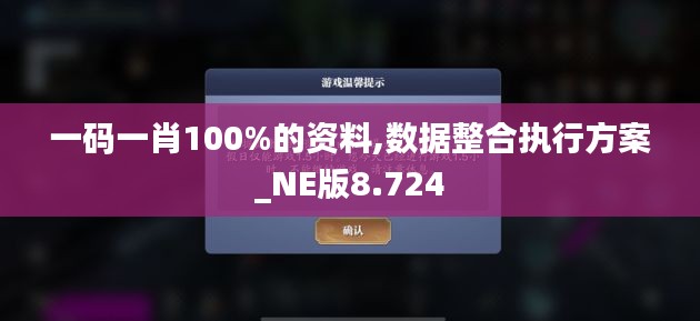 一码一肖100%的资料,数据整合执行方案_NE版8.724