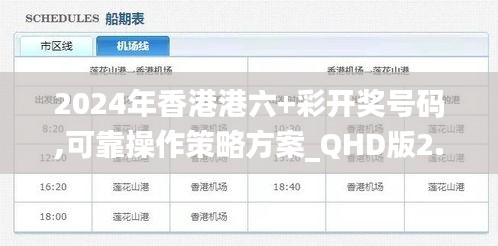 2024年香港港六+彩开奖号码,可靠操作策略方案_QHD版2.488