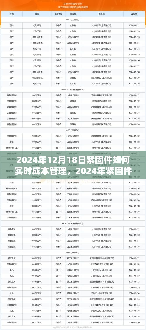 探讨实时成本控制策略，紧固件生产企业的成本管理新篇章（2024年视角）