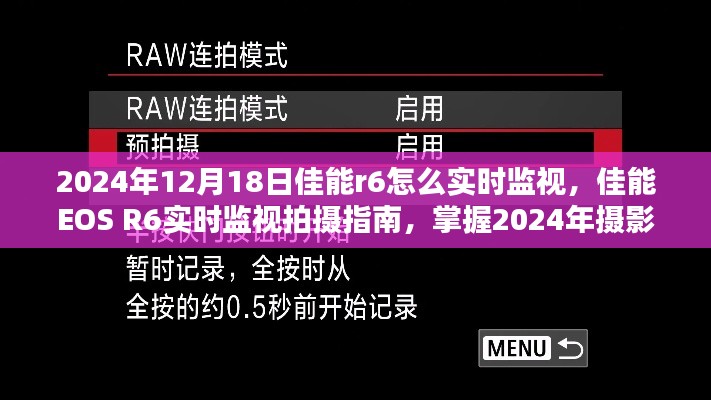 佳能EOS R6实时监视拍摄指南，掌握摄影新技能，轻松驾驭佳能R6监视拍摄技巧（2024版）