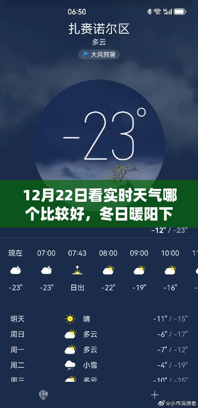 冬日暖阳下的相聚，12月22日实时天气预报与美好邂逅