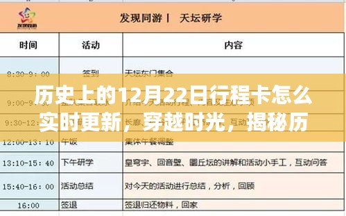 穿越时光探寻，历史上的12月22日行程卡与小巷美食实时更新之旅揭秘